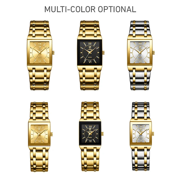 Aurajutt Golden Steel Quartz Watch