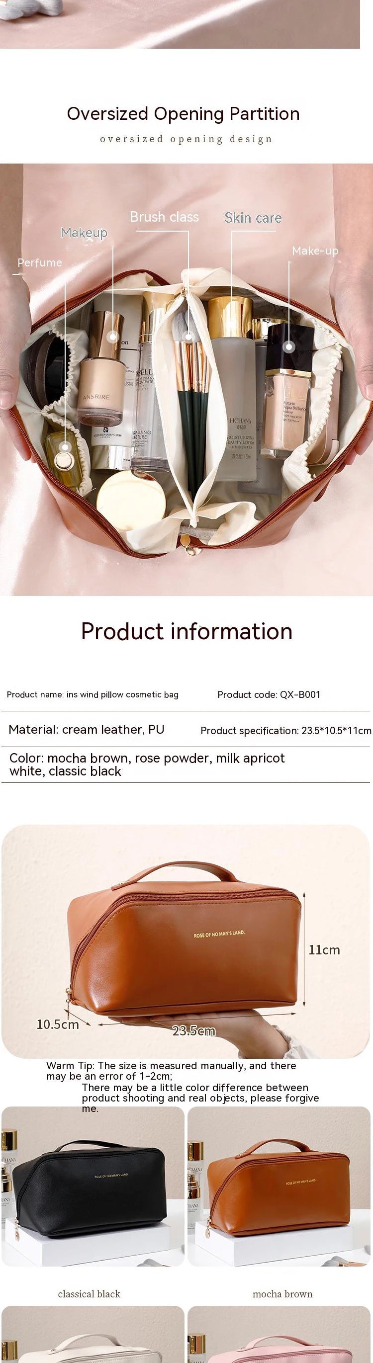 Cosmetics Storage Bag, Large Capacity, Portable, Ins, High-end, Internet Famous, New Travel Cosmetics, Toiletries Storage Bag