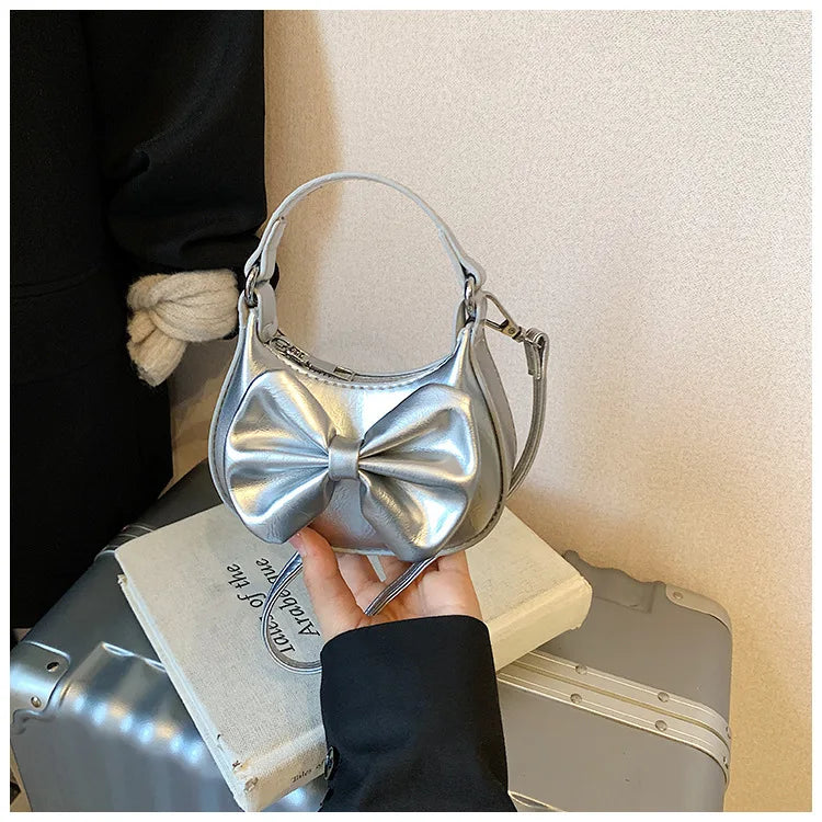 2026 New Kids Girls Cute Bowknot Handbag Fashion Crossbody Bag Detachable Strap Mini Shoulder Bag for Children Stylish Purse
