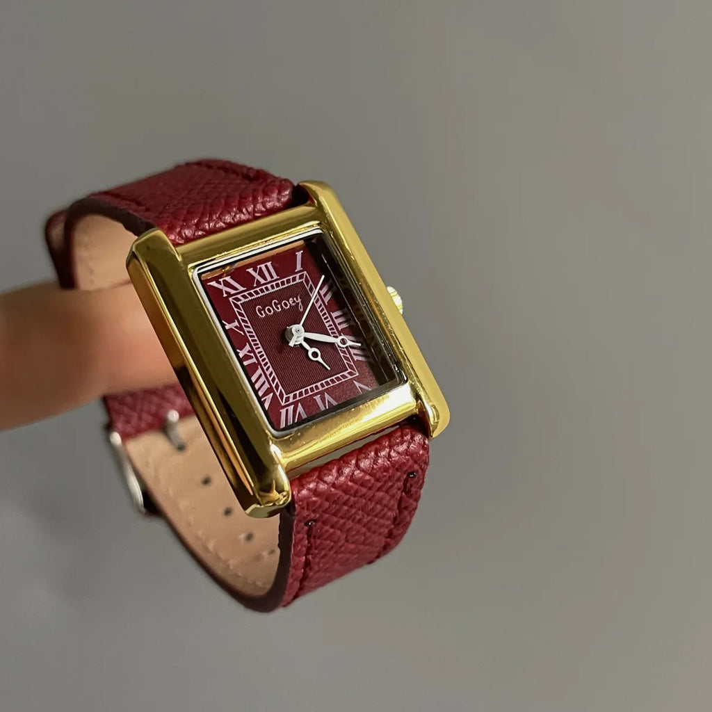 Aurajutt Petite Square Retro Watch