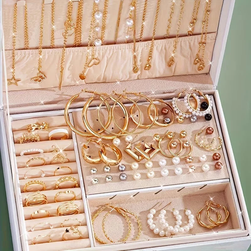 86-Piece Boho Jewelry Set – Earrings, Necklaces, Rings & Bracelets