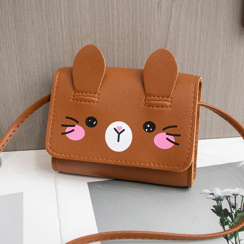 Children's Mini Handbags Fashion Princess Baby Girls PU Leather Small Shoulder Crossbody Bags Cute Kids Coin Purse Wallet