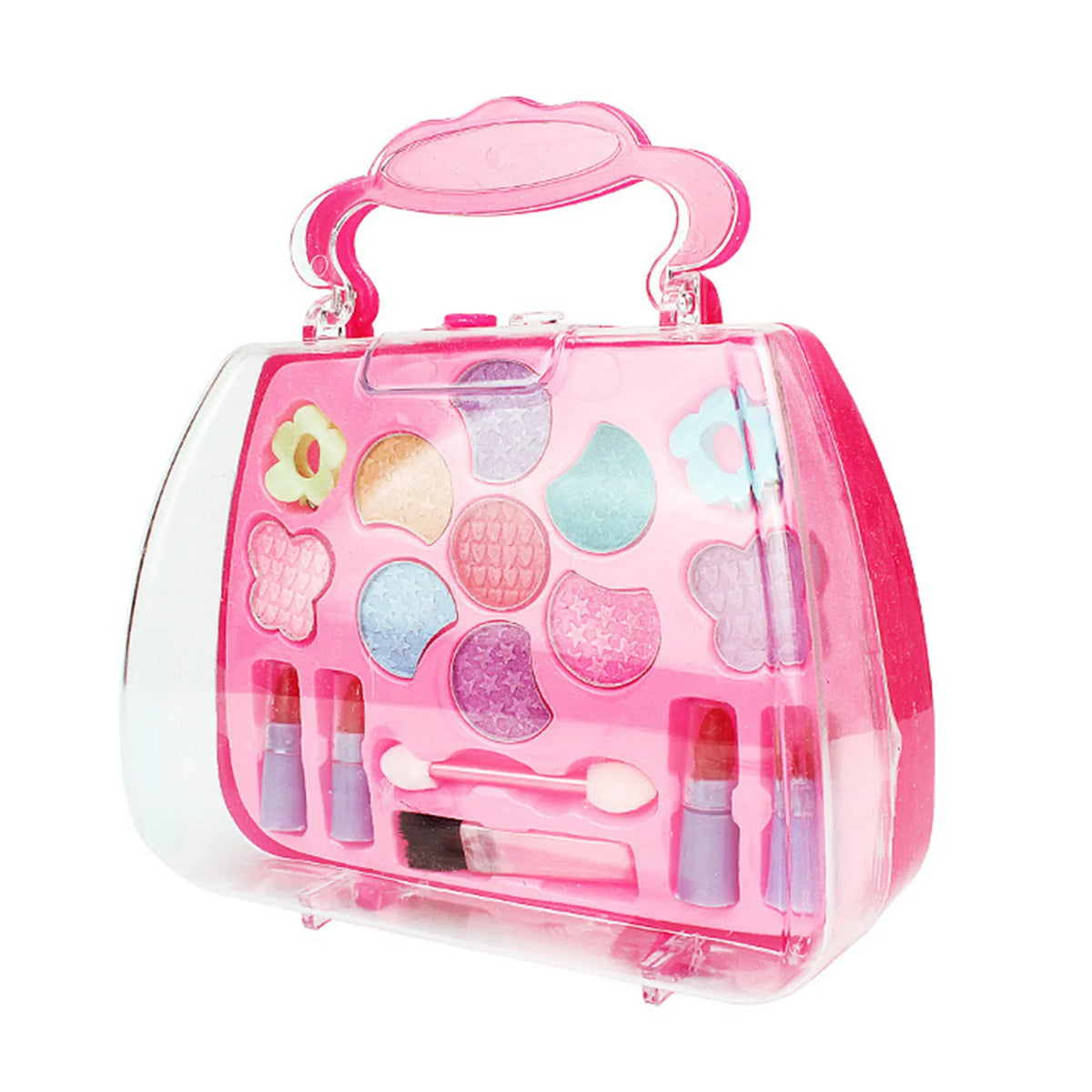 Makeup Toys For Girls Kids Cosmetic Set with Cosmetic Case Pretend Play Dress Up Toys For Children Plastic