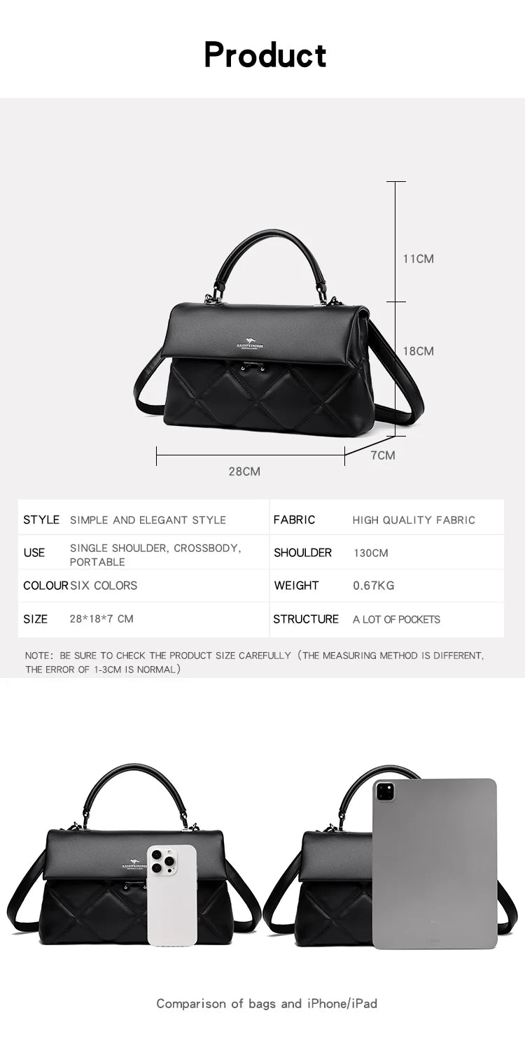 Women's Bag New Trend Korean Handbags Designer Luxury Brand Ladies Shoulder Bags Soft Leather Fashion Versatile Crossbody Bags