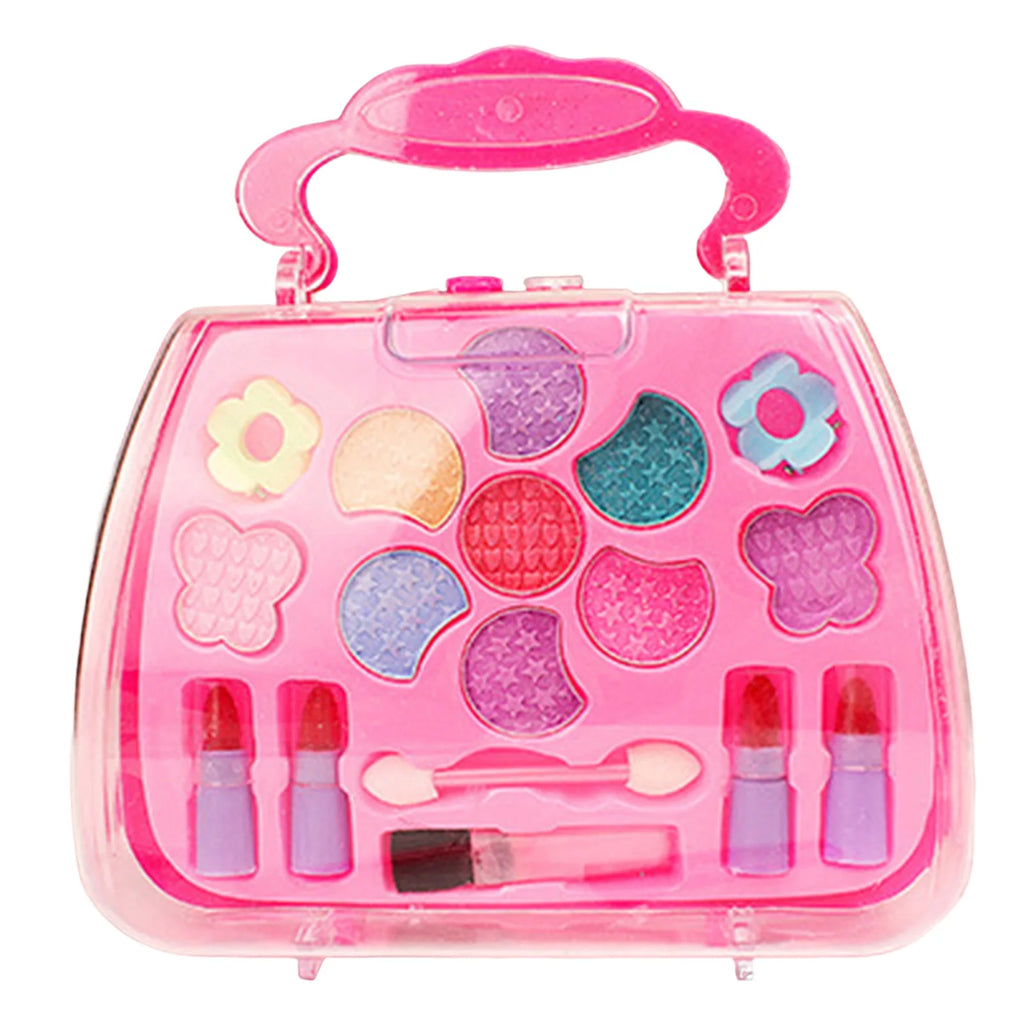 Makeup Toys For Girls Kids Cosmetic Set with Cosmetic Case Pretend Play Dress Up Toys For Children Plastic