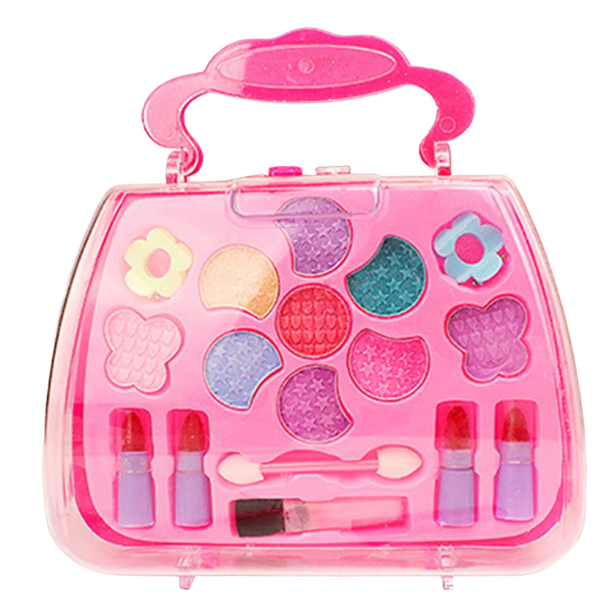 Makeup Toys For Girls Kids Cosmetic Set with Cosmetic Case Pretend Play Dress Up Toys For Children Plastic