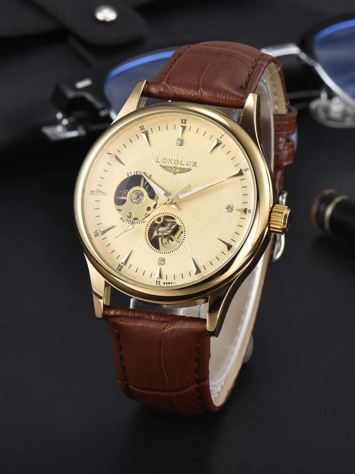 Aurajutt Skeleton Automatic Watch