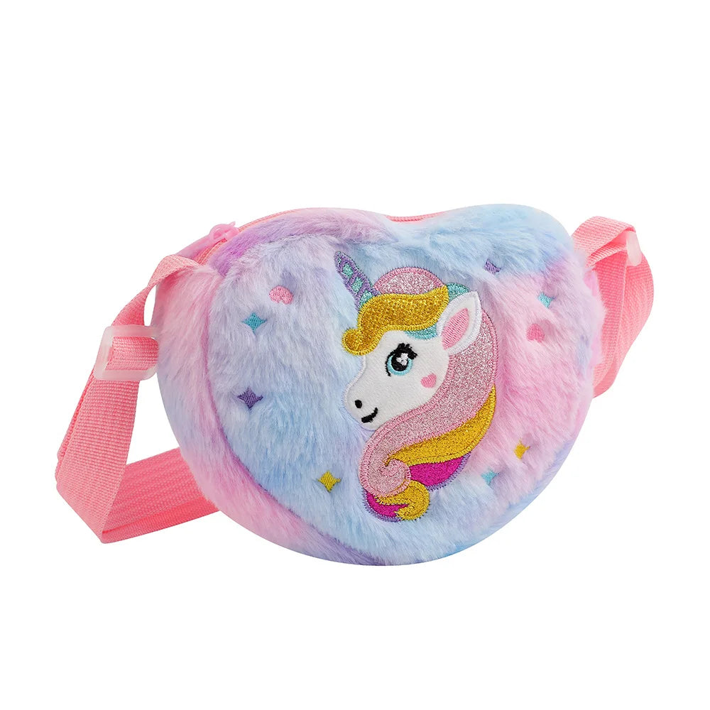 Fashion Sweet Unicorn Handbags For Girls Cute Kid Crossbody Shoulder Bag Children Birthday Party Gift Little Girl Small Purse