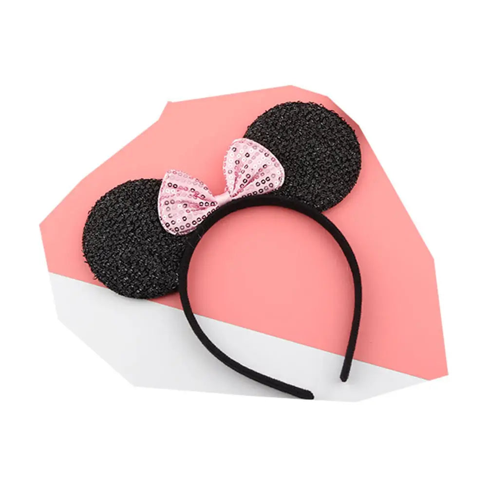 Favors Bows Knot Hair Hairbands Baby Girls Ears Headbands Lovely Pink Mom Party Ears Lovely Boys Mickey Minnie Black Accessories