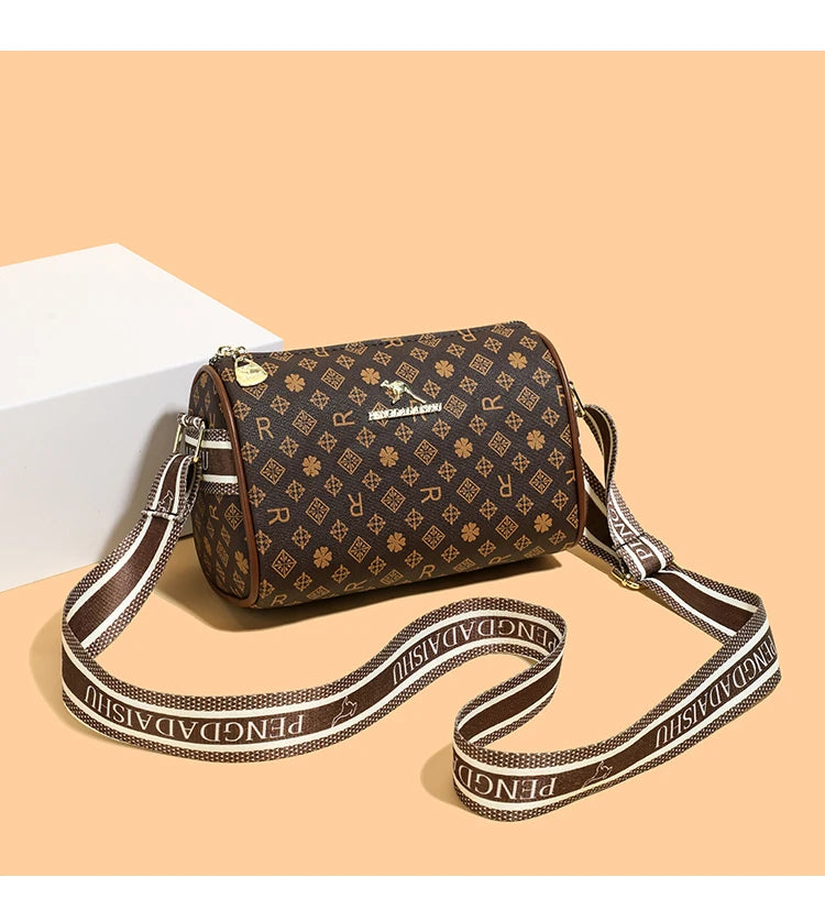 Women's Bag New Alphabet Print Shoulder Bag Fashion Retro Pillow Bag High-End Crossbody Bag Trendy