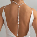 Elegant Pearl Backdrop Body Chain French Style Necklace