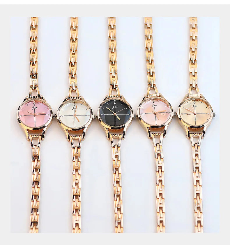 Luxury Bracelet Watch For Women Elegant Rose Gold Ladies Wrist Watches Rhinestone Simple Fashion Female Quartz Relogio Feminino