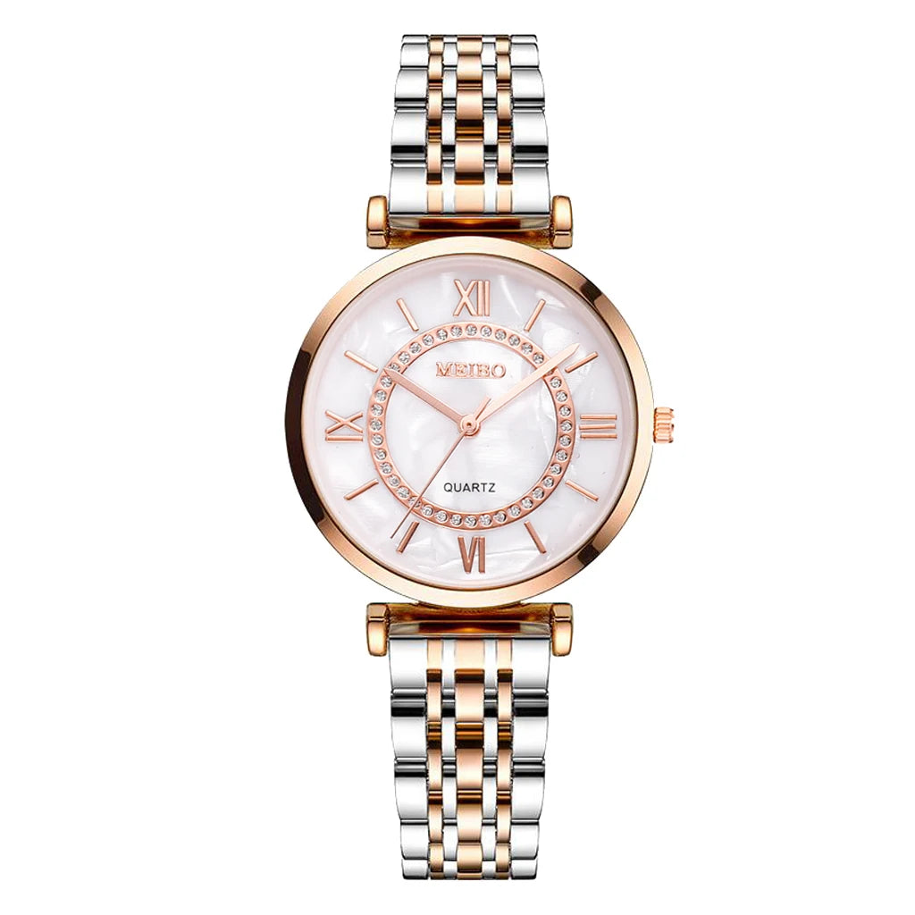 Aurajutt Crystal Diamond Bracelet Watch