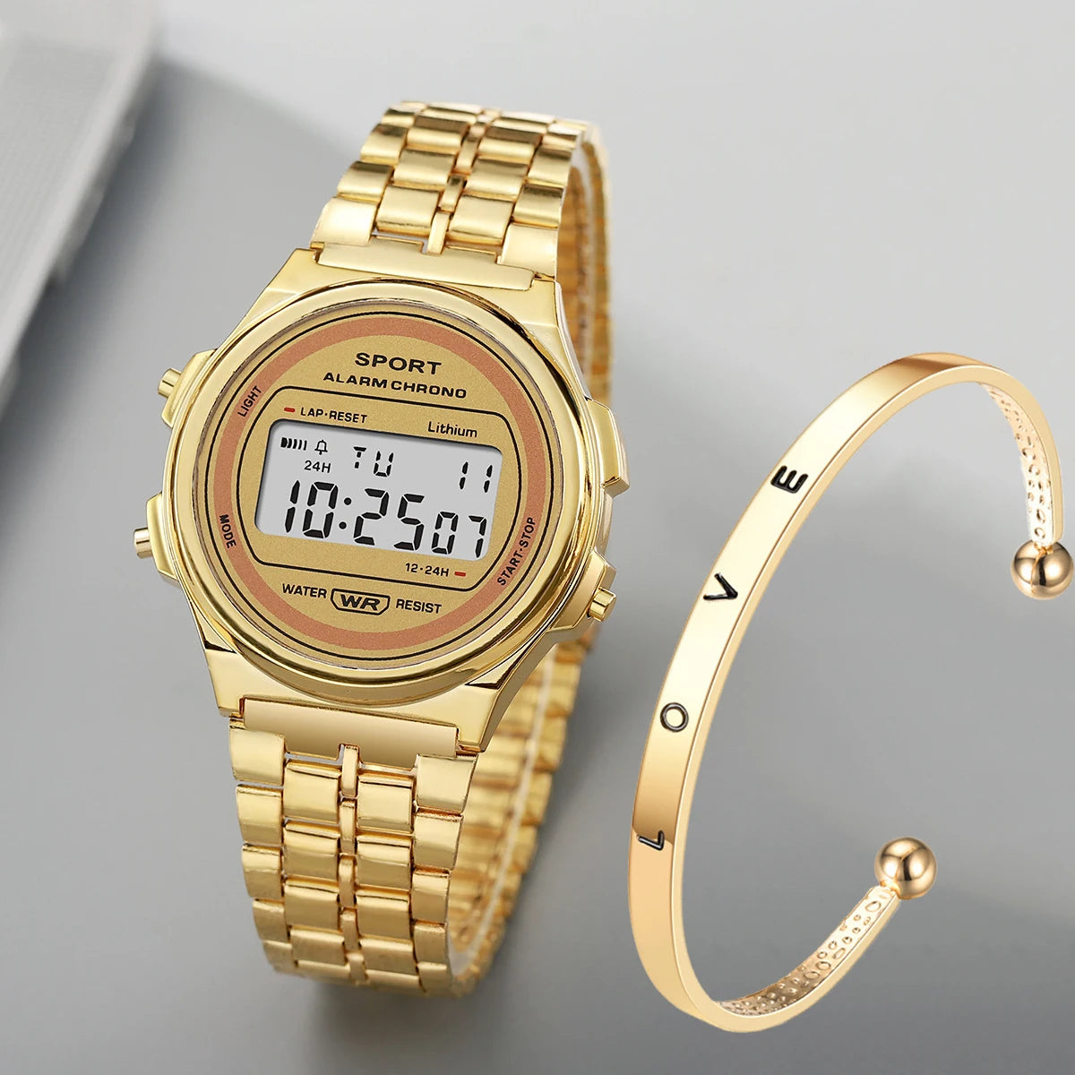 Aurajutt LED Bracelet Watch Set