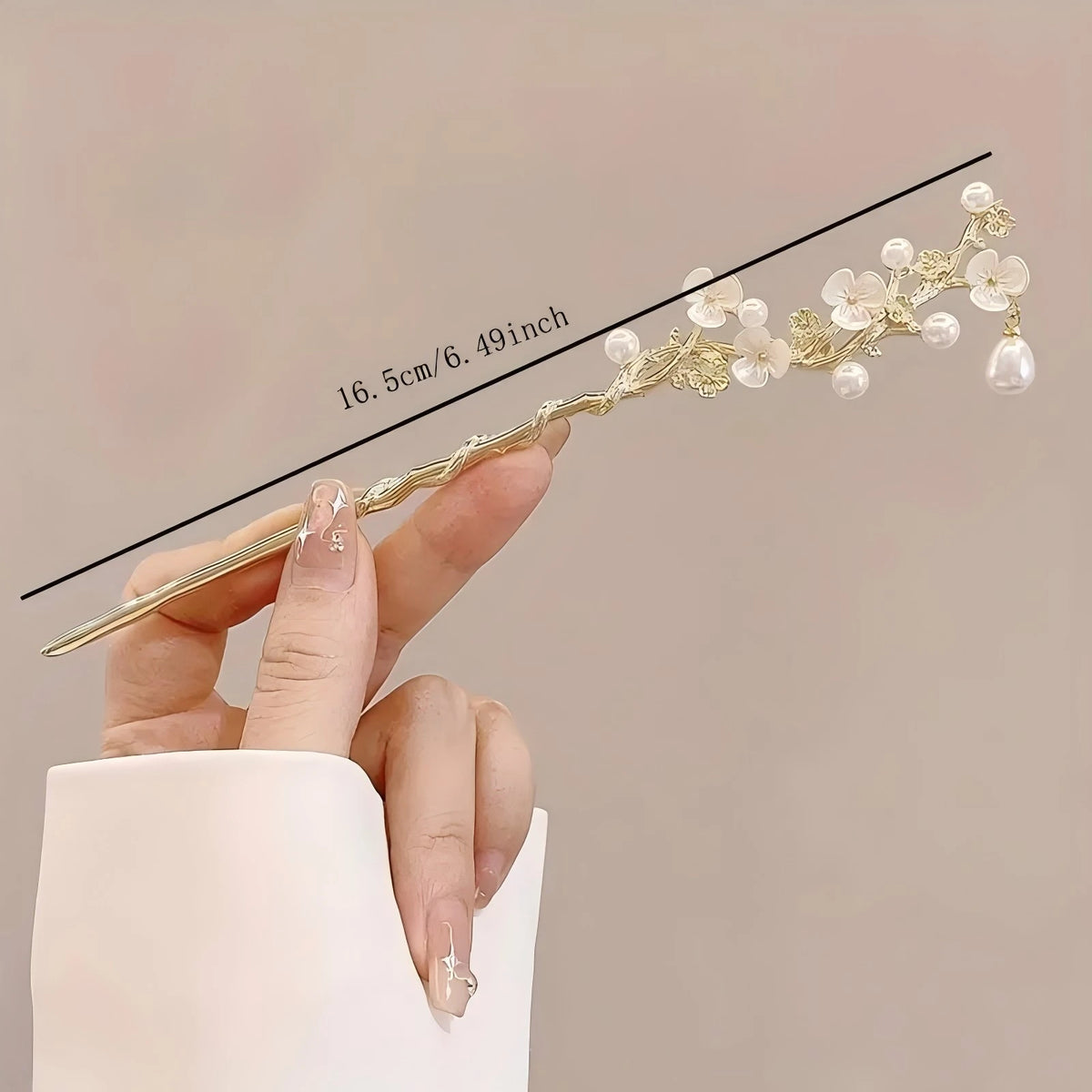 Chinese Style Tassel Hair Stick – Floral Hairpin
