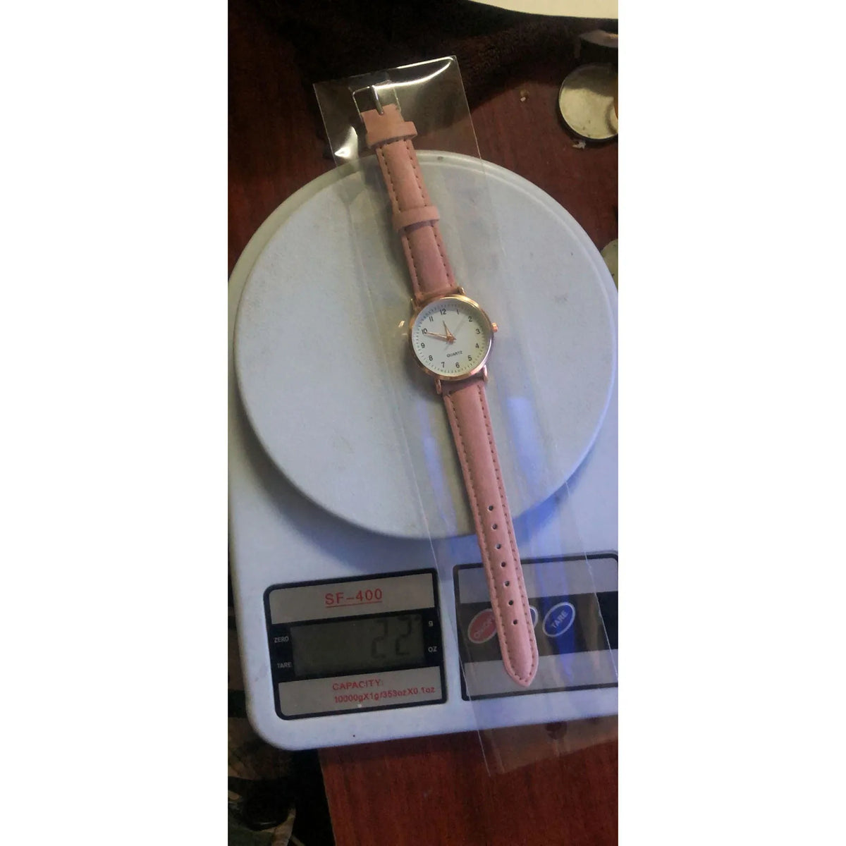 Aurajutt Diamond Luminous Leather Watch
