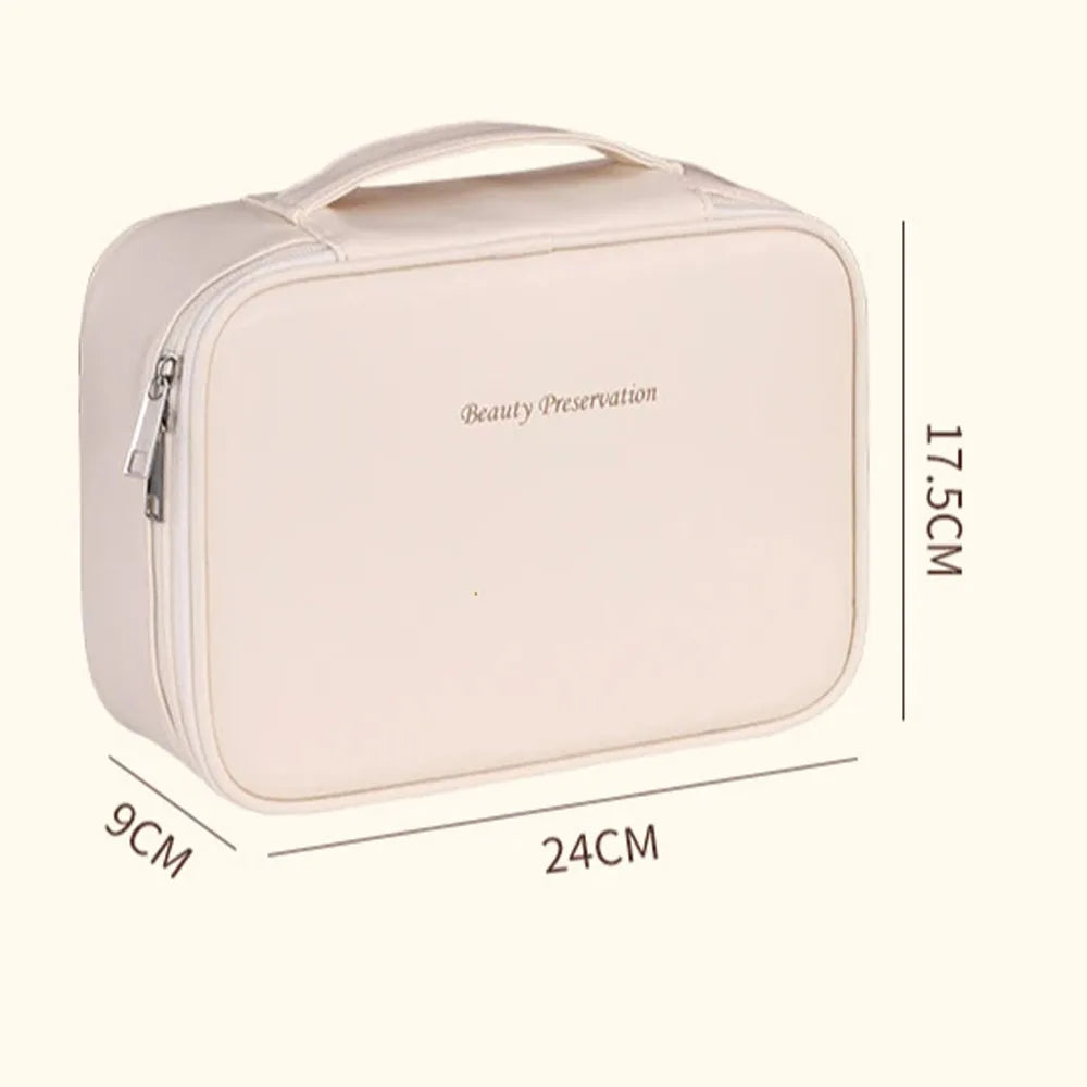 Women's Cosmetic Bag Makeup Bag Double Layer Large Capacity Luxury Cosmetics Organizer Travel Essentials Women's Cosmetic Bag