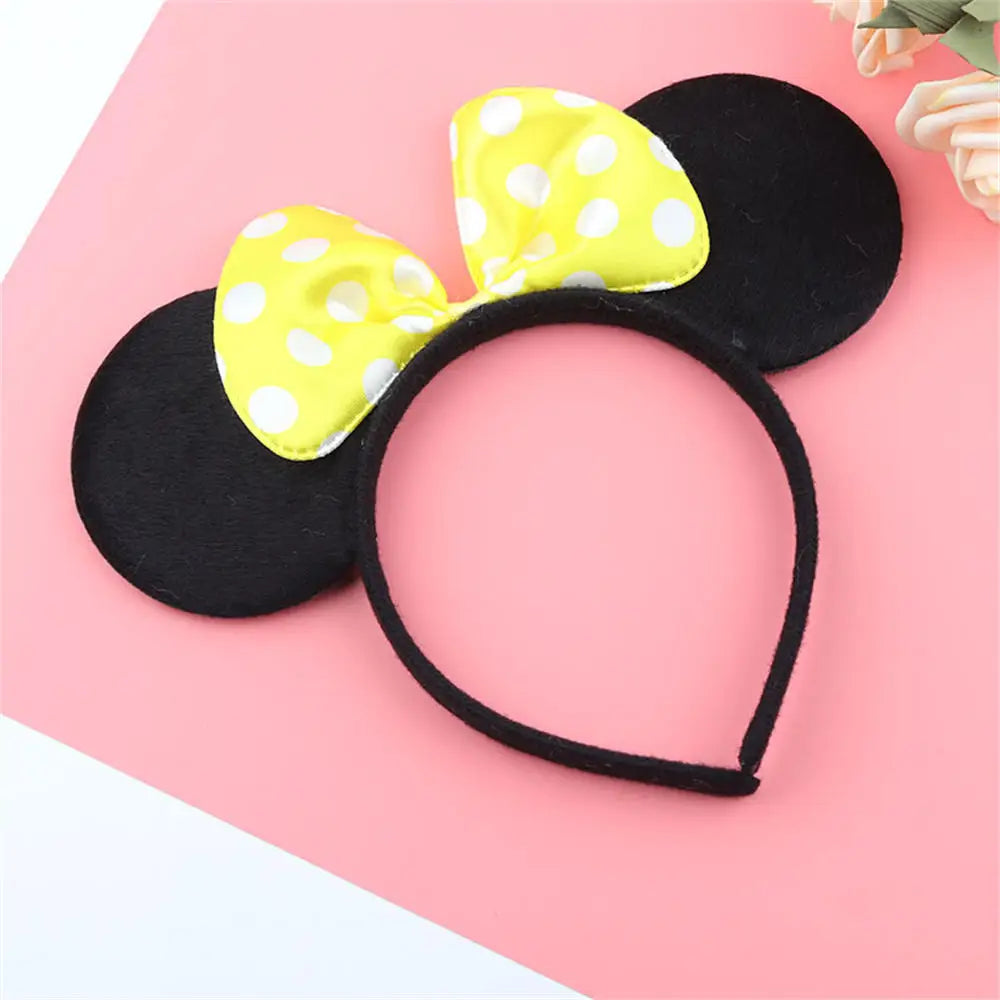 Favors Bows Knot Hair Hairbands Baby Girls Ears Headbands Lovely Pink Mom Party Ears Lovely Boys Mickey Minnie Black Accessories