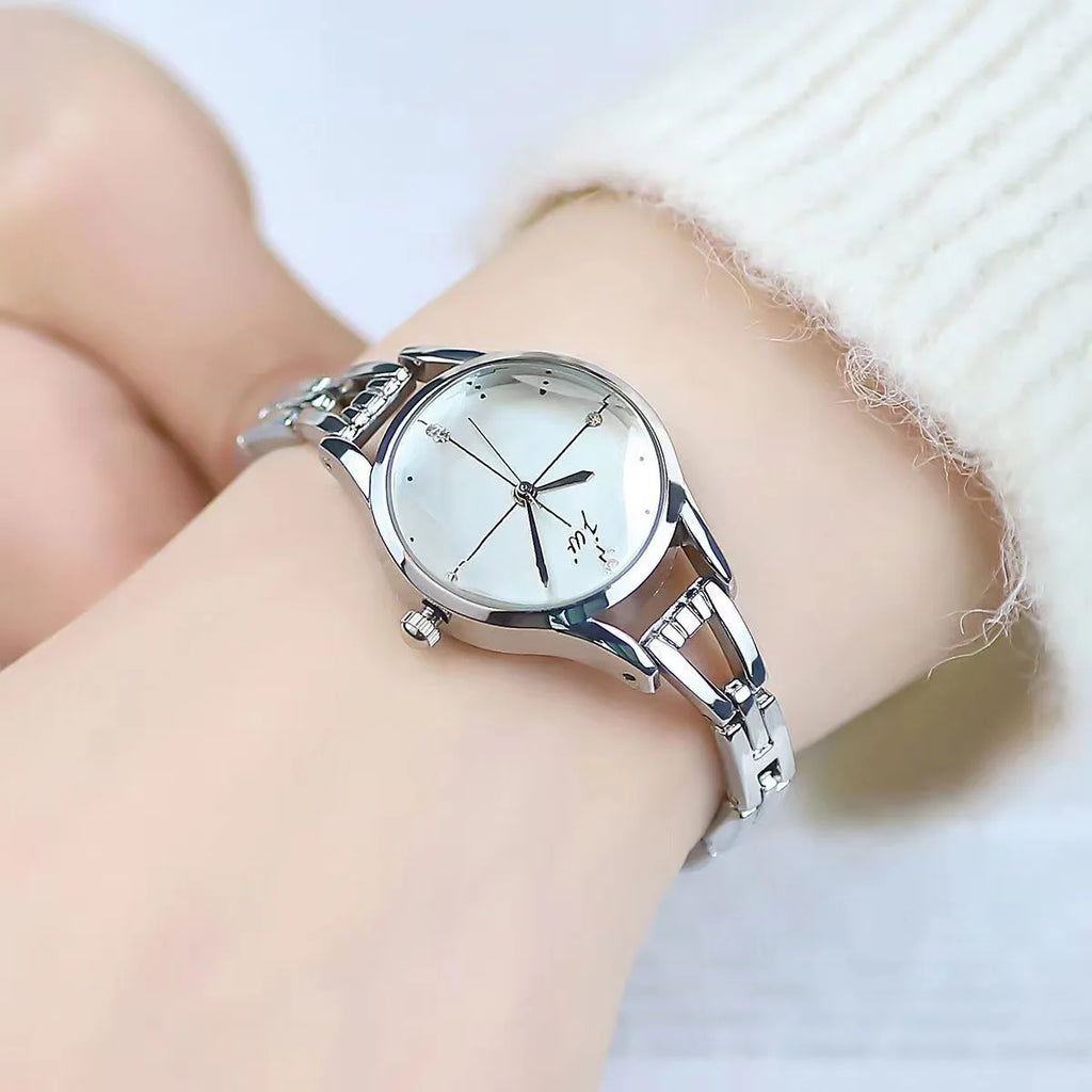 Luxury Bracelet Watch For Women Elegant Rose Gold Ladies Wrist Watches Rhinestone Simple Fashion Female Quartz Relogio Feminino