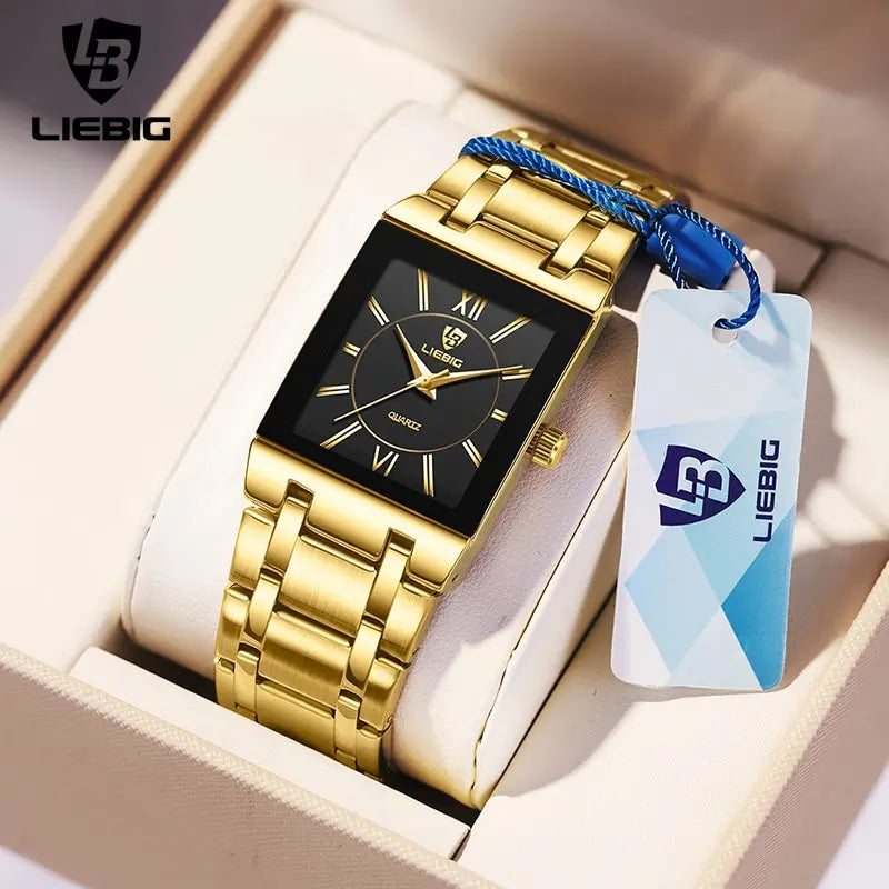 Aurajutt Golden Steel Quartz Watch