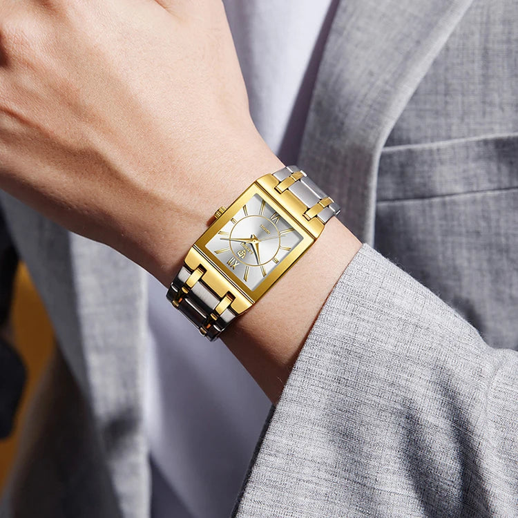 Aurajutt Golden Steel Quartz Watch