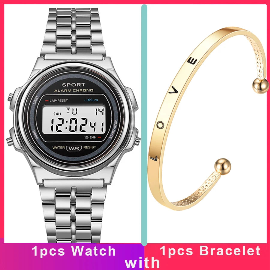 Aurajutt LED Bracelet Watch Set