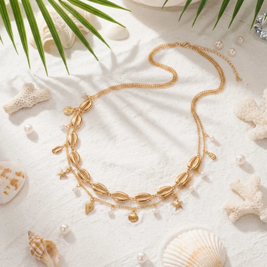 Double-Layer Pearl Belly Chain – Boho Festival Jewelry