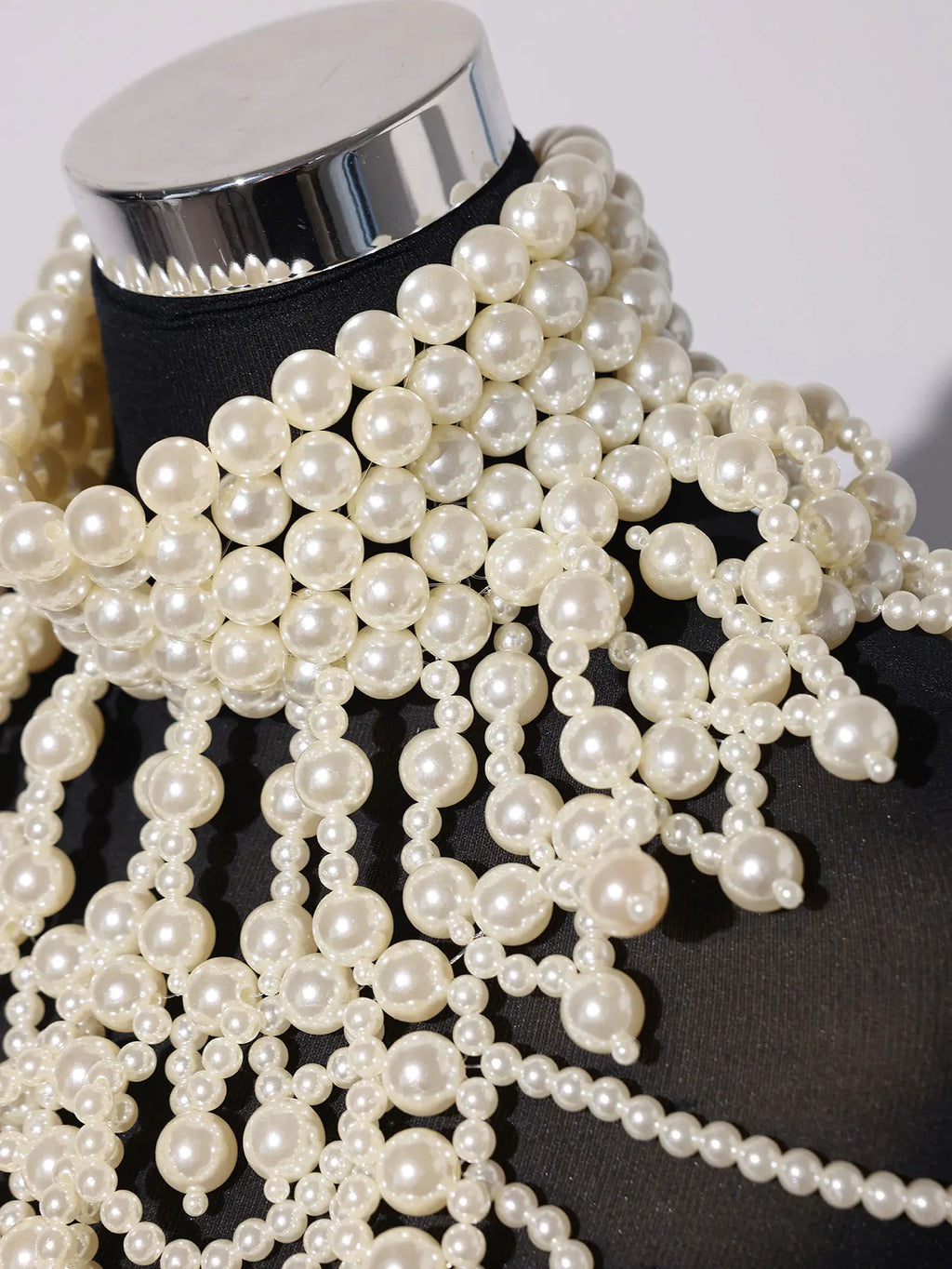 Elegant Multi-Layer Pearl Body Chain & Statement Shoulder Necklace for Weddings, Parties & Photoshoots