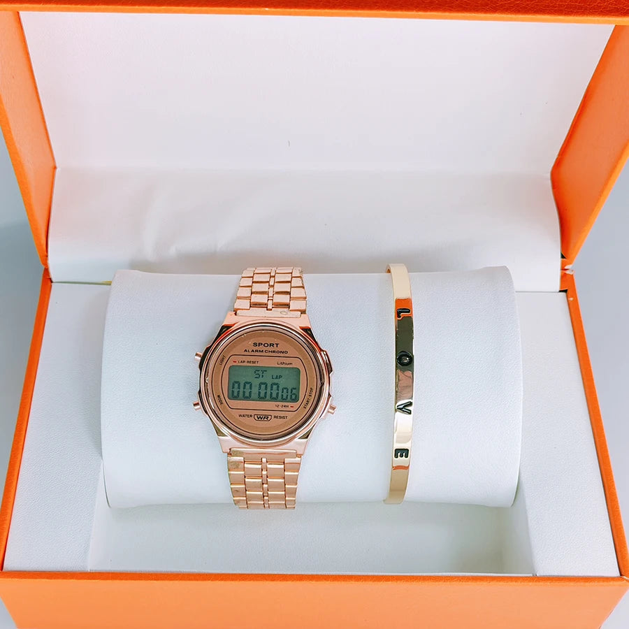 Aurajutt LED Bracelet Watch Set
