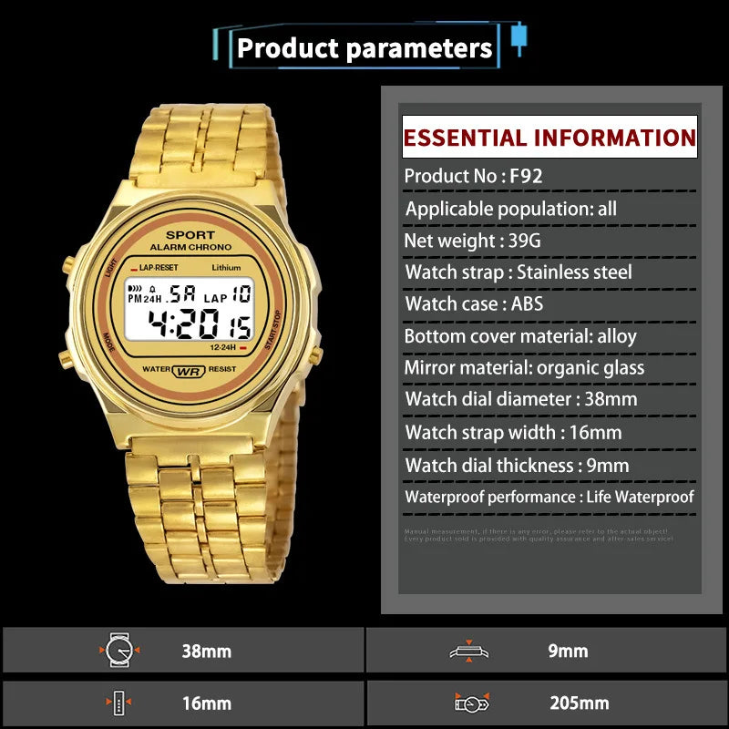 Aurajutt LED Bracelet Watch Set