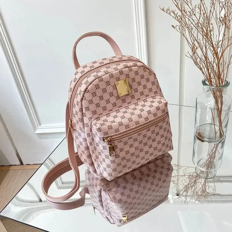 Women's Handbag Single Shoulder Crossbody Bag Double Shoulder Backpack Fashion All-matching Large Capacity Leisure Backpack