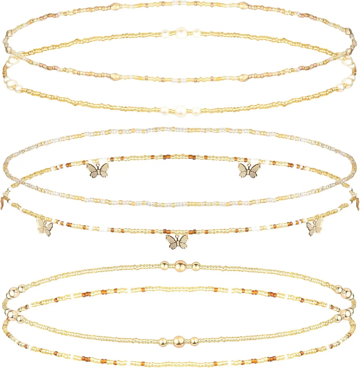 Bobisty Elastic Waist Beads Set (6 Pcs) – Belly Chain