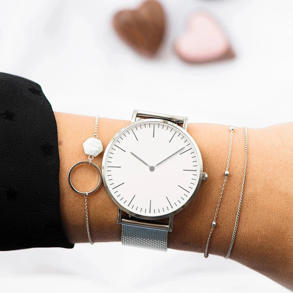 Aurajutt Rose Gold Bracelet Watch