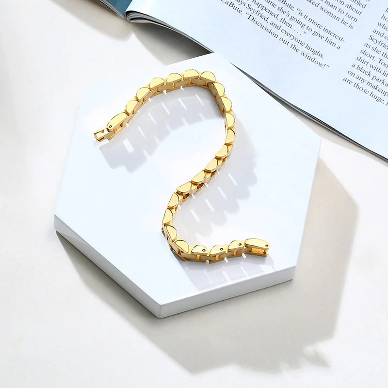 Luxury Presidential Chain Bracelet For Women Men, Stainless Steel Watch Brand Link Fashion Wrist 16cm/18cm/21cm