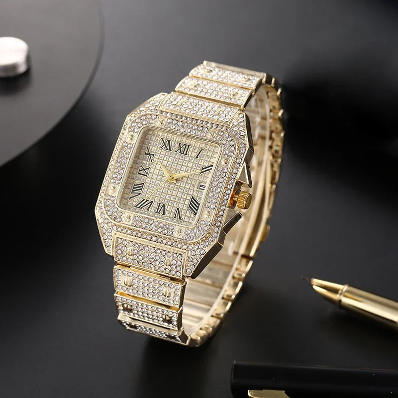 Aurajutt Square Rhinestone Business Watch