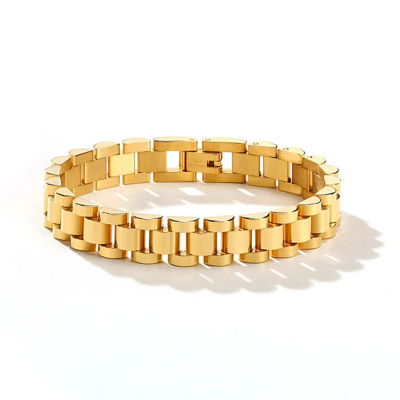 Luxury Presidential Chain Bracelet For Women Men, Stainless Steel Watch Brand Link Fashion Wrist 16cm/18cm/21cm