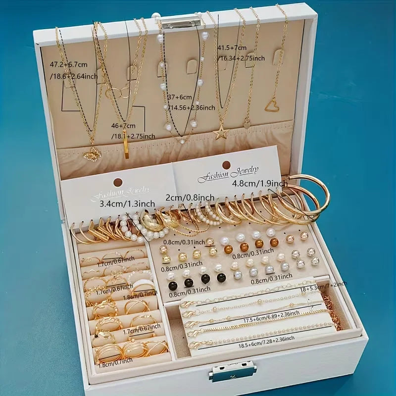 86-Piece Boho Jewelry Set – Earrings, Necklaces, Rings & Bracelets