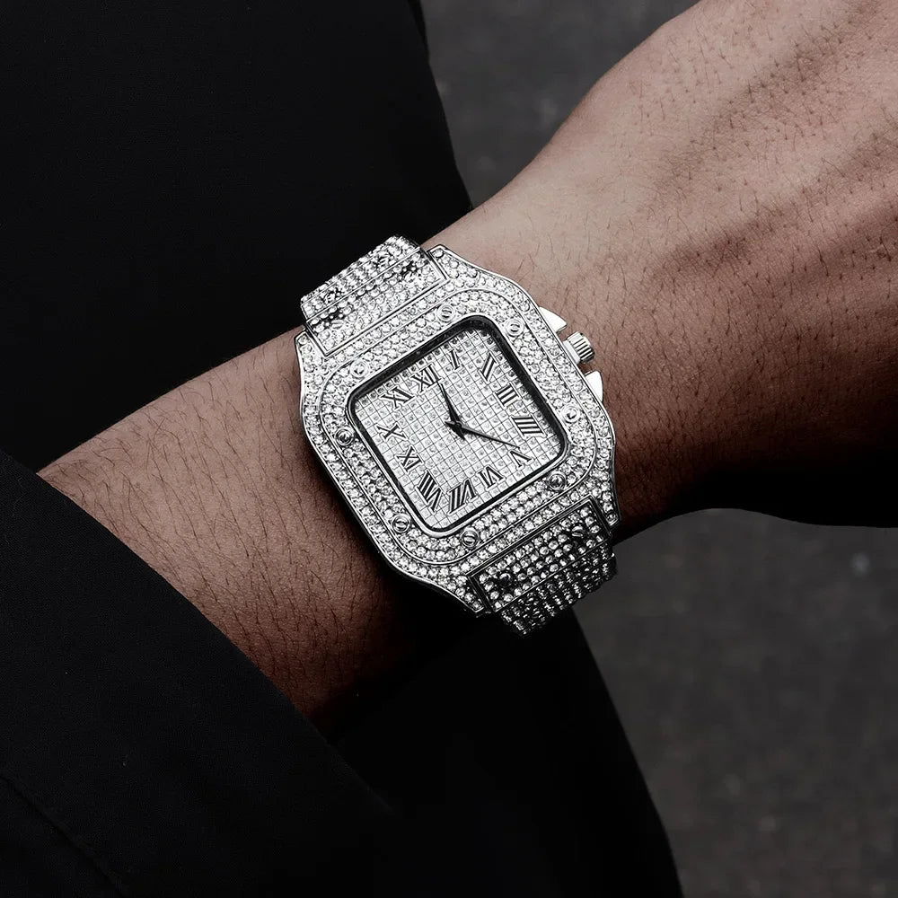 Aurajutt Square Rhinestone Business Watch