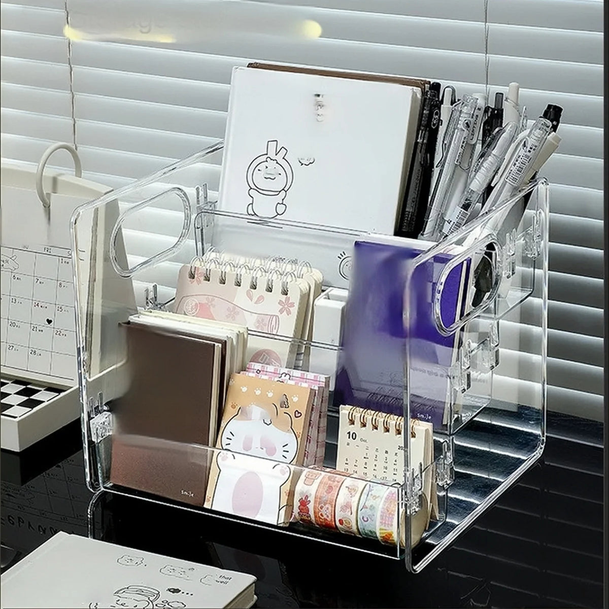 Cosmetics Desktop Storage Box, Acrylic High-Grade Dust-Proof Perfume and Skin Care Product Organizer, Three-Layer Tiered Display and Storage Rack for Dressing Table