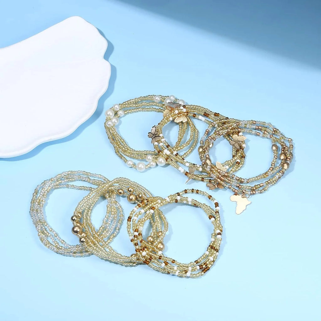 Bobisty Elastic Waist Beads Set (6 Pcs) – Belly Chain