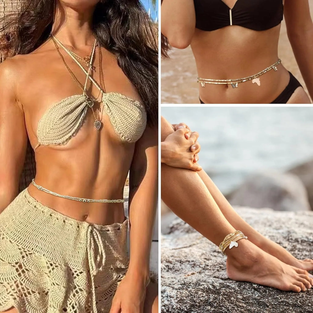 Bobisty Elastic Waist Beads Set (6 Pcs) – Belly Chain