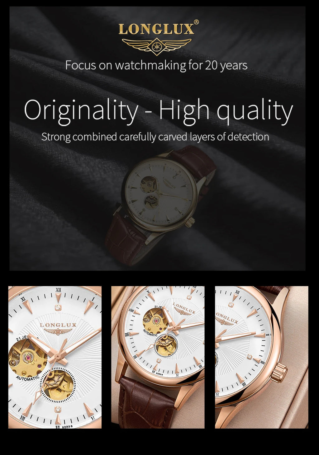 Aurajutt Skeleton Automatic Watch