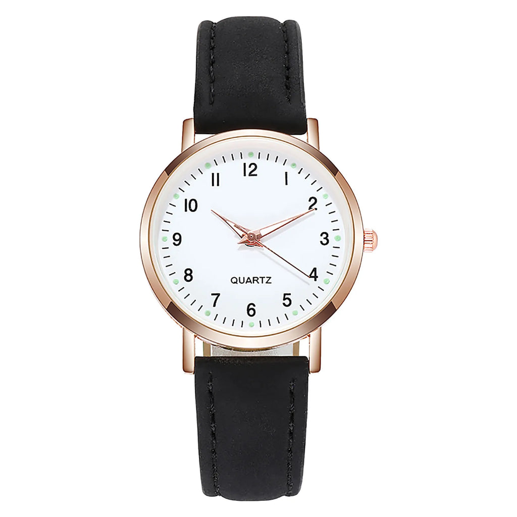 Aurajutt Diamond Luminous Leather Watch II