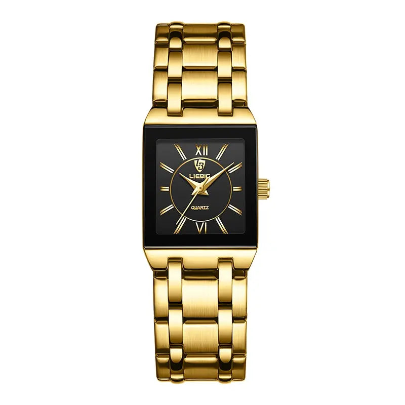 Aurajutt Golden Steel Quartz Watch