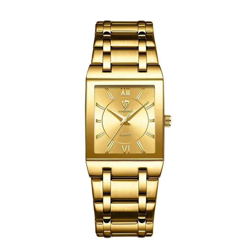 Aurajutt Golden Steel Quartz Watch