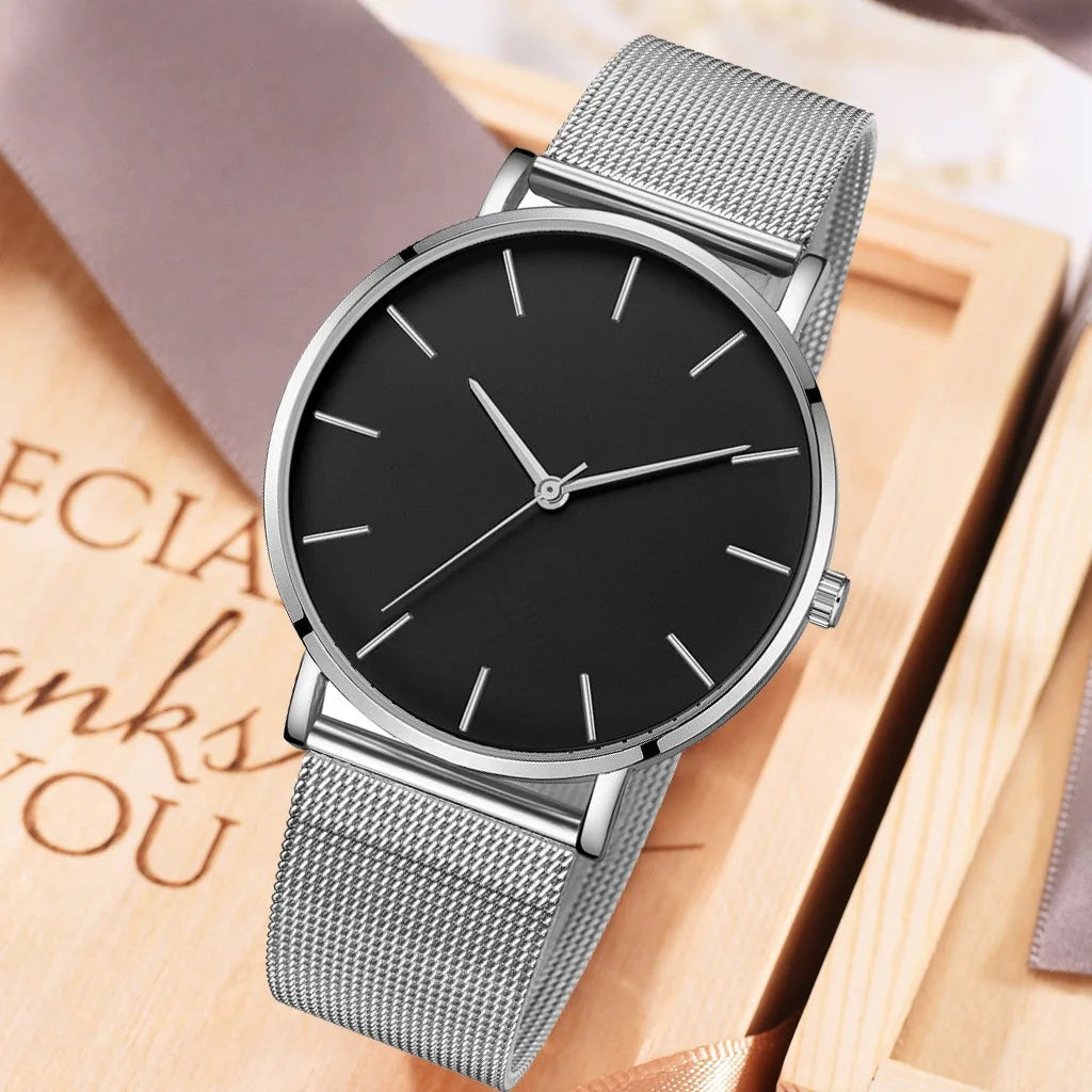 Aurajutt Rose Gold Steel Bracelet Watch