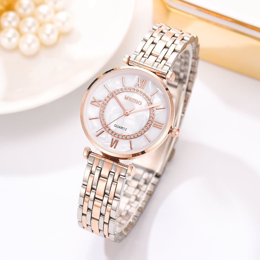 Aurajutt Crystal Diamond Bracelet Watch