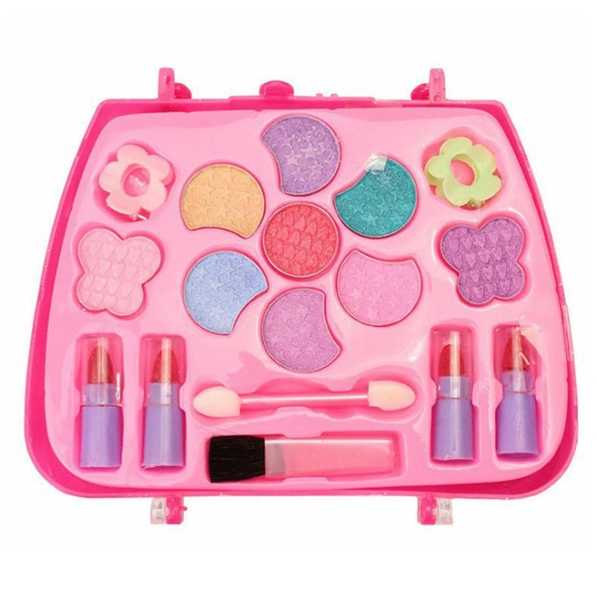 Makeup Toys For Girls Kids Cosmetic Set with Cosmetic Case Pretend Play Dress Up Toys For Children Plastic