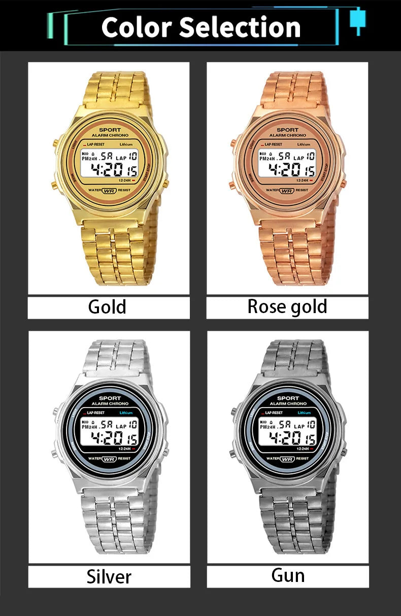 Aurajutt LED Bracelet Watch Set