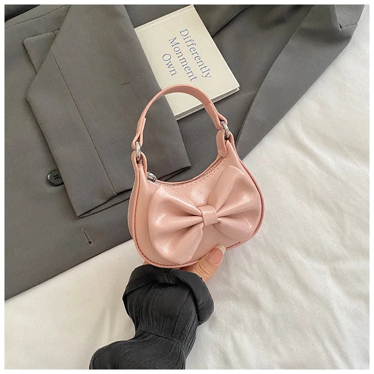 2026 New Kids Girls Cute Bowknot Handbag Fashion Crossbody Bag Detachable Strap Mini Shoulder Bag for Children Stylish Purse